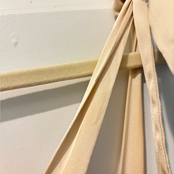 Jacindy Satin Cream Maxi Dress - Picture 9 of 11